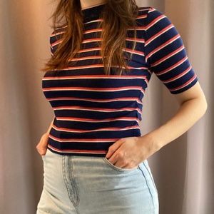 HM Cropped Mock Shirt